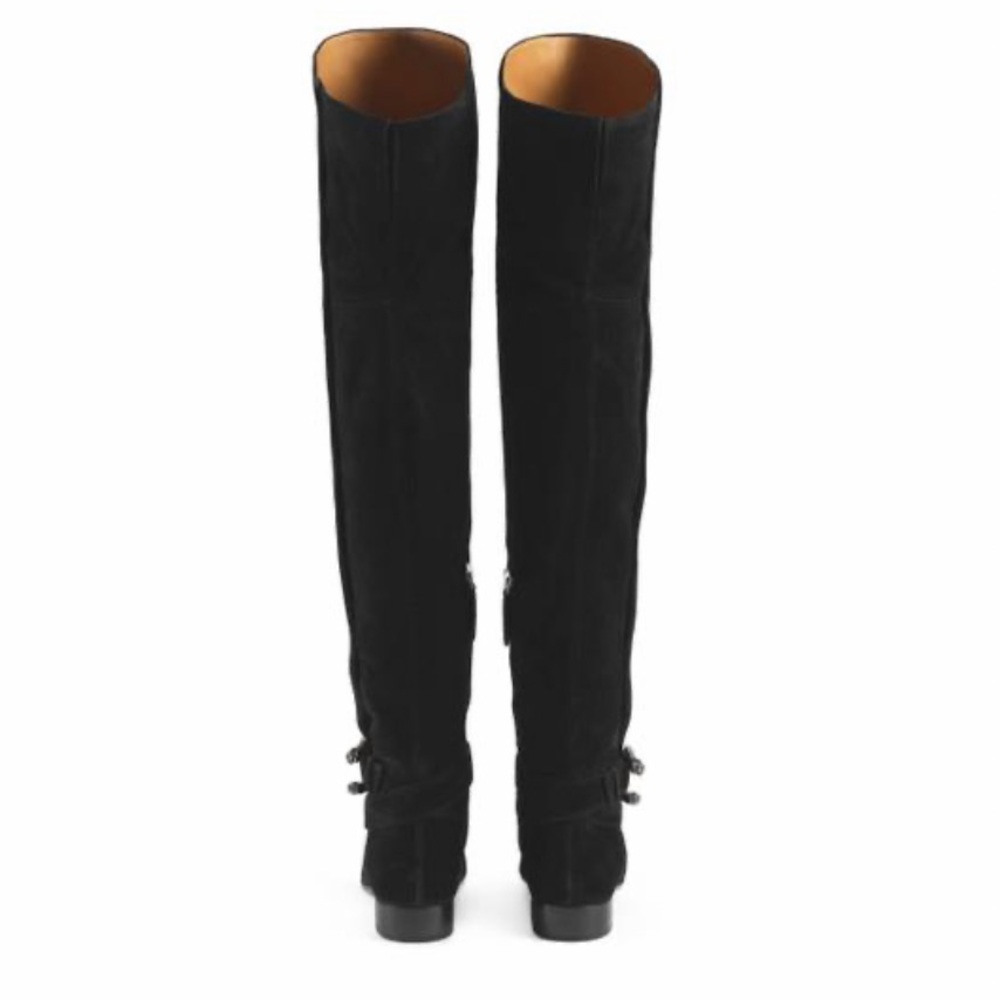 Gucci Dionysus Black Suede Over The Knee Boots Sz 36.5 - Picture 4 of 16